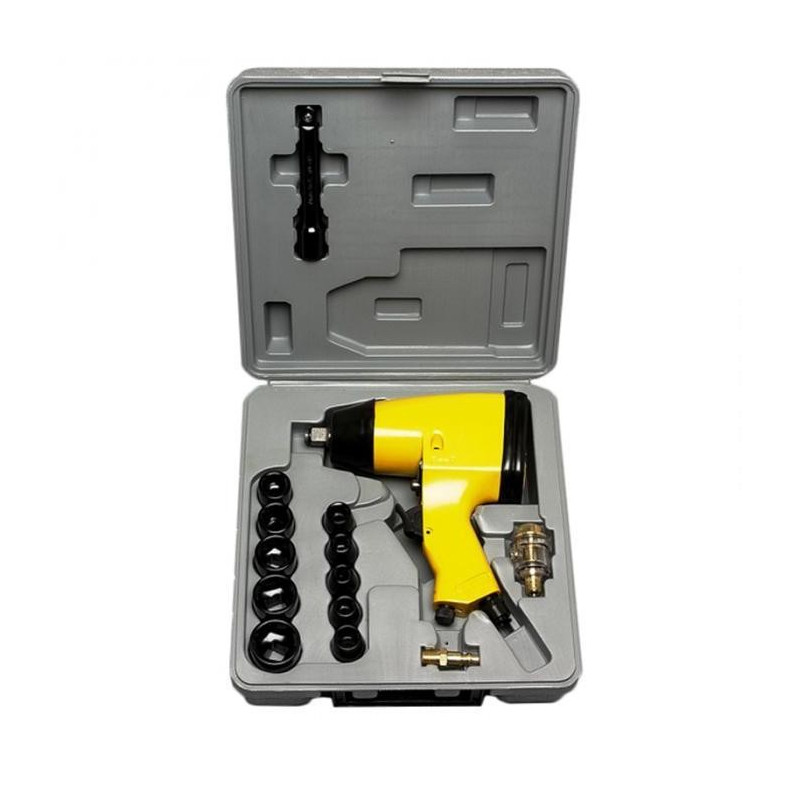 Coffret clé choc 1/2" + 10 douilles + raccords - Prodif PC51100