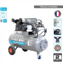 Compresseur à pistons 150L 3cv 9 bars Prodif TRE2214030MG
