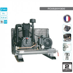 Compresseur à piston sur châssis 7.5cv 11 bars 400V Prodif FC052011300