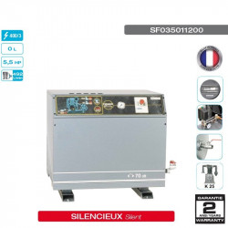 Compresseur à pistons silencieux 5.5cv 11 bars 400V Prodif SF035011200