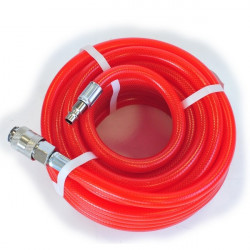 Tuyau de compresseur d'air haute pression 5 8mm avec raccord rapide mâle /  femelle 15m rouge