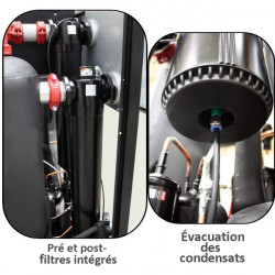 Compresseur 10CV sur cuve 530L avec sécheur - Vitesse fixe