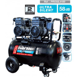 Compresseur 100L 4CV silencieux + 2 filtres - PROSIL4100 PRODIF