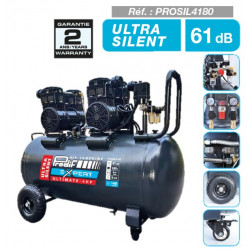 Compresseur 180L 4CV silencieux + 2 filtres - PROSIL4180 PRODIF