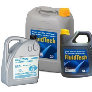 Huile FluidTech pour compresseurs d'air à vis (5 litres)